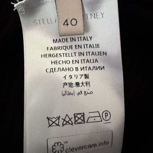 Stella McCartney Black Ribbed A-Line Wool Dress Size 40/ Medium - Picture 6 of 9